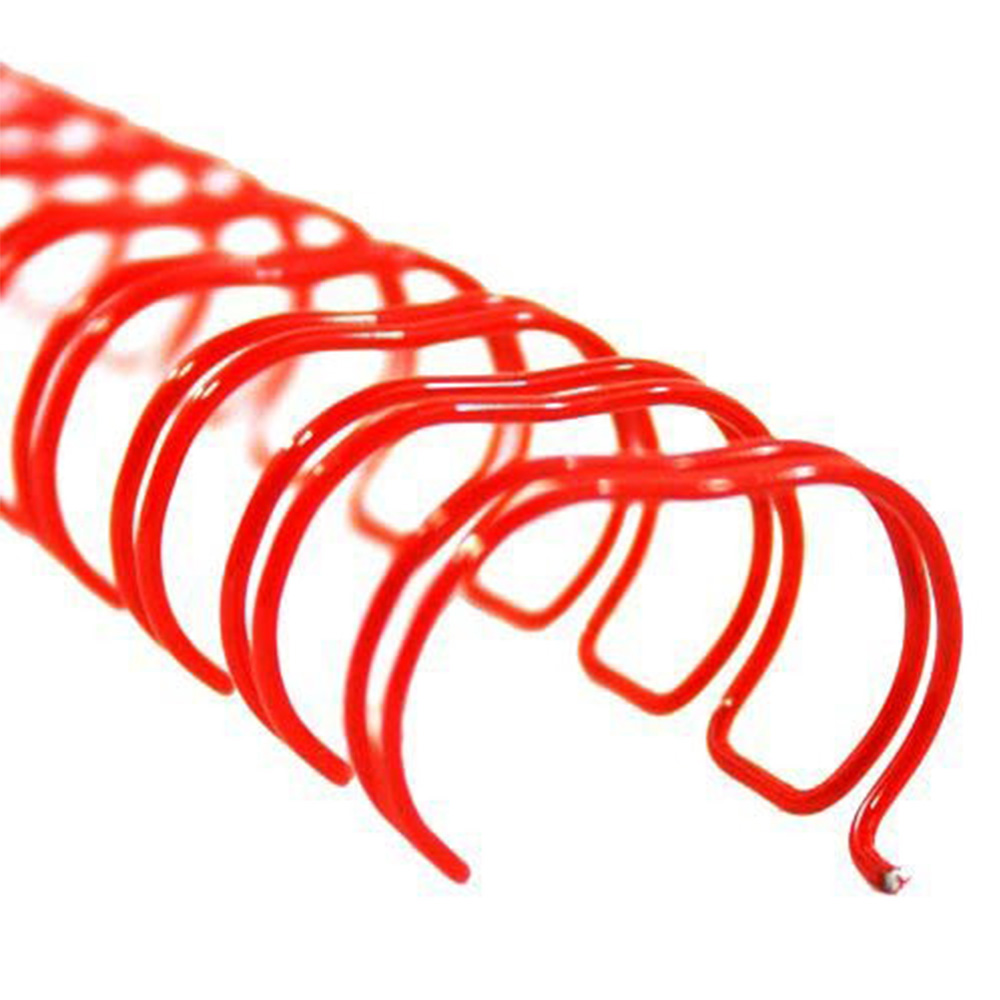 M-Bind Double Wire Bind 3:1 A4 - 3/8"(9.5mm) X 34 Loops, 100pcs/box, Red